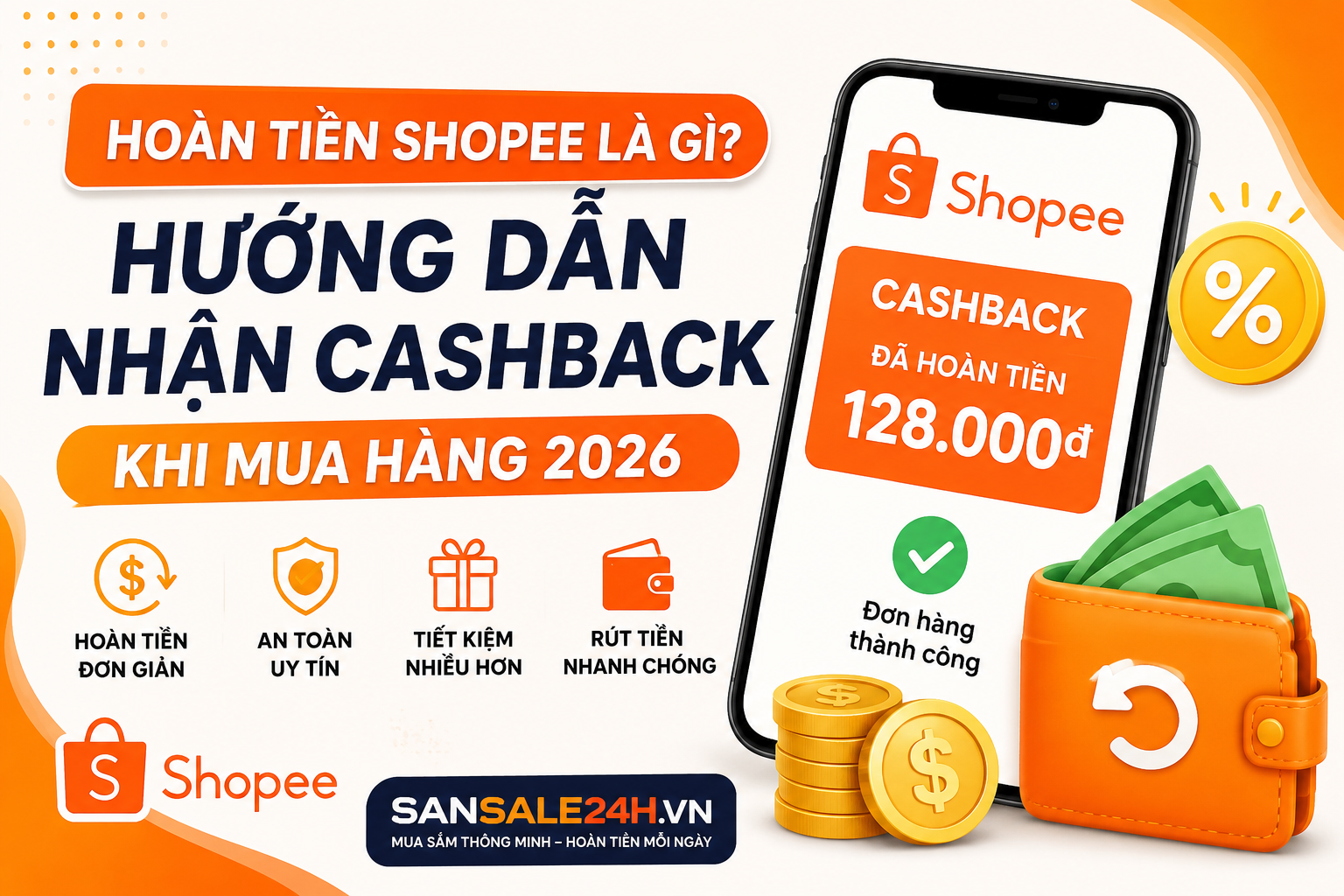 Hoàn Tiền Shopee Là Gì? Hướng Dẫn Nhận Cashback Khi Mua Hàng 2026