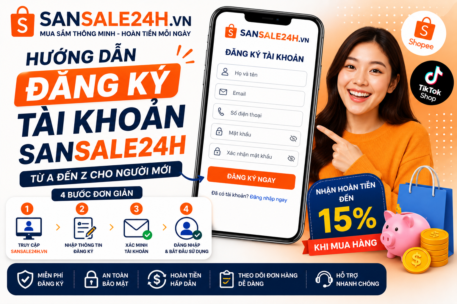 Hướng Dẫn Đăng Ký Tài Khoản Sansale24h Từ A Đến Z Cho Người Mới